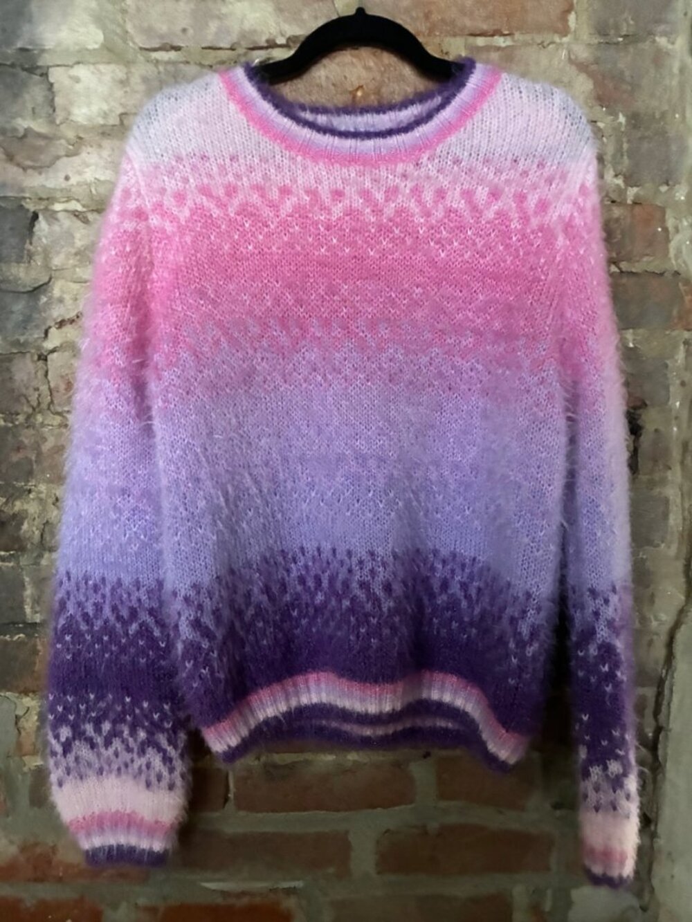 Gab & Kate Ombre Pink & Purple Sweater XS/S